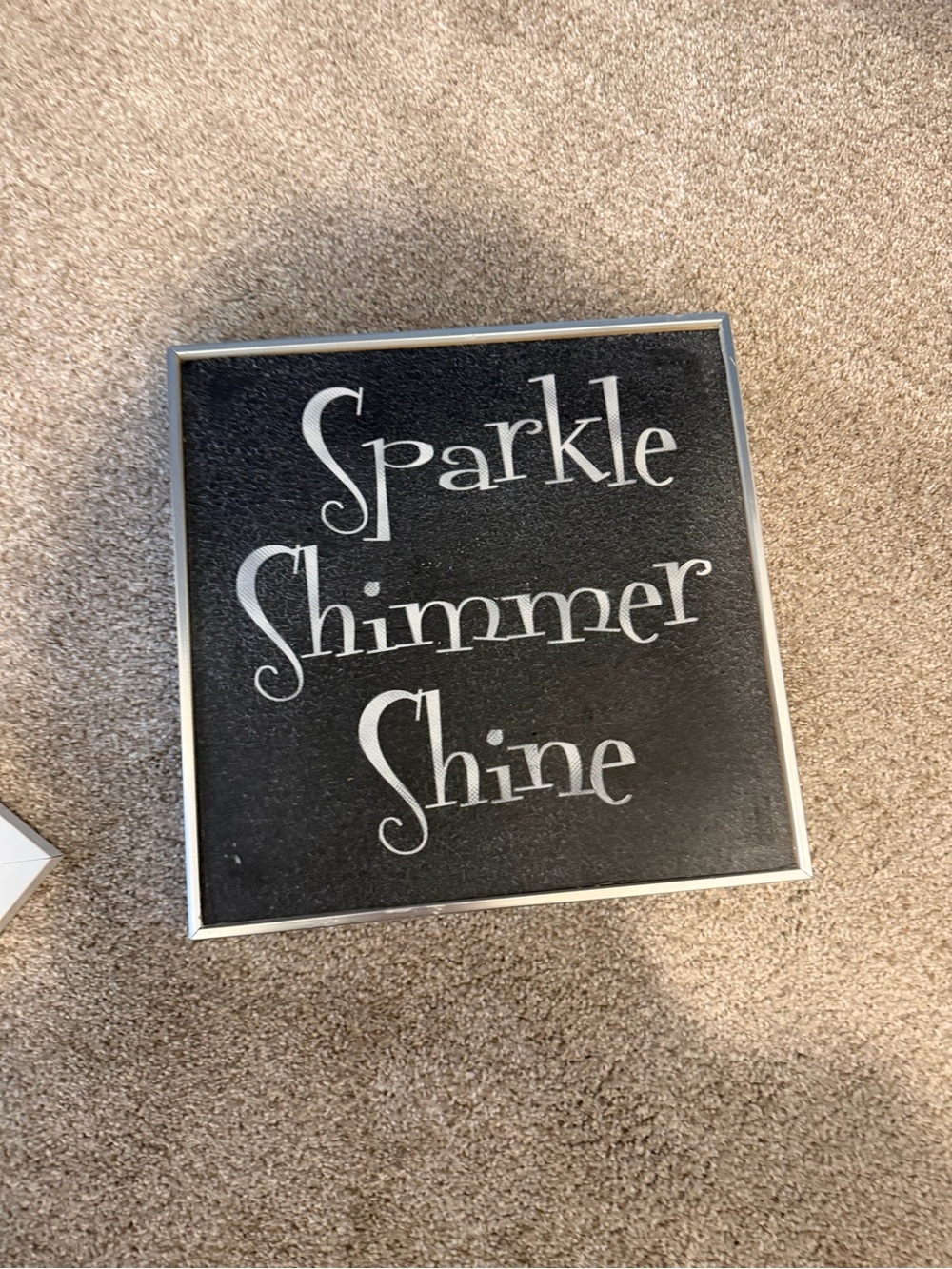 Sparkle Shimmer Shine Black Wall Sign